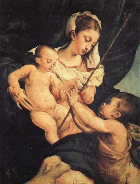 Jacopo Bassano Madonna and Child with St.John as a Child Germany oil painting art